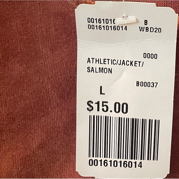 NWT Velour Salmon/Red hoodie - Picture 3 of 4